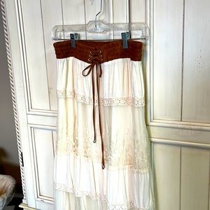 Beautiful NWOT tiered skirt! LAPIS SIZE S